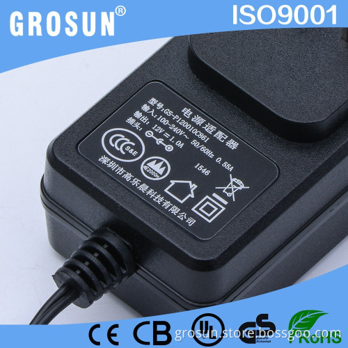 Made -in china best price 12V 1A power adapter with CCC approved